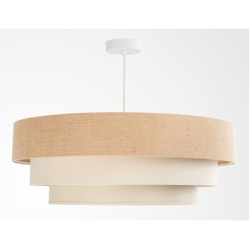 Pendelleuchte TRINITI 1xE27/60W/230V Ø 40 cm beige/creme