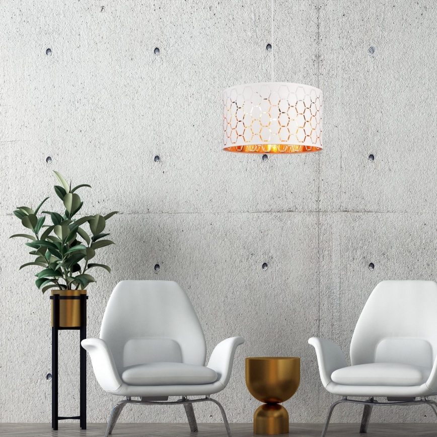 Pendelleuchte ULLE 1xE27/15W/230V, weiß