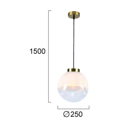 Pendelleuchte VANA 1xE27/40W/230V weiß/gold