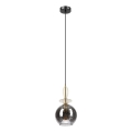 Pendelleuchte VELLO 1xE27/15W/230V schwarz/rauchbeige/schwarz