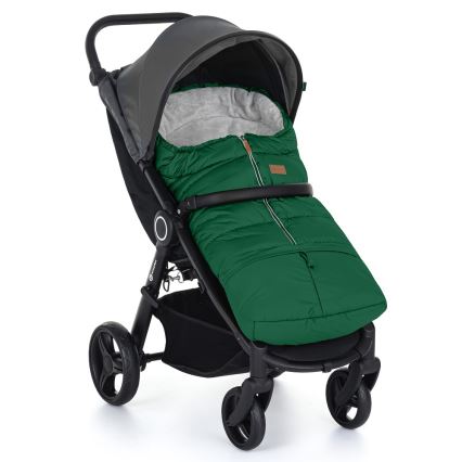 PETITE&MARS - SET Kinderfußsack 3in1 JIBOT + Handwärmer für Kinderwagen grün