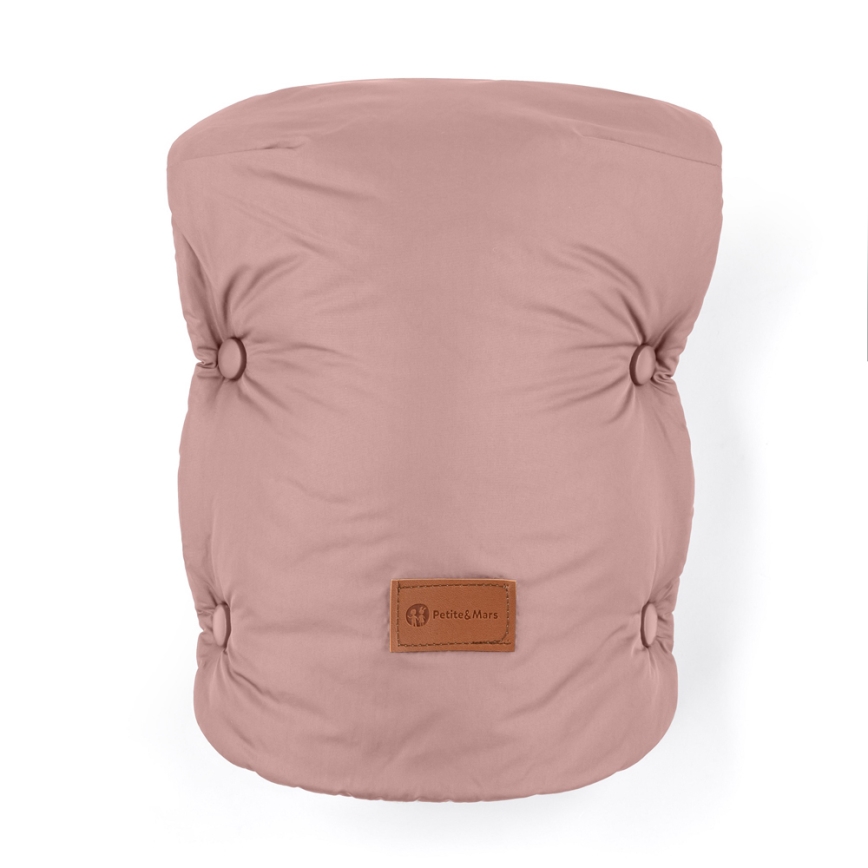 PETITE&MARS - SET Kinderfußsack 3in1 JIBOT + Handwärmer für den Kinderwagen JASIE rosa