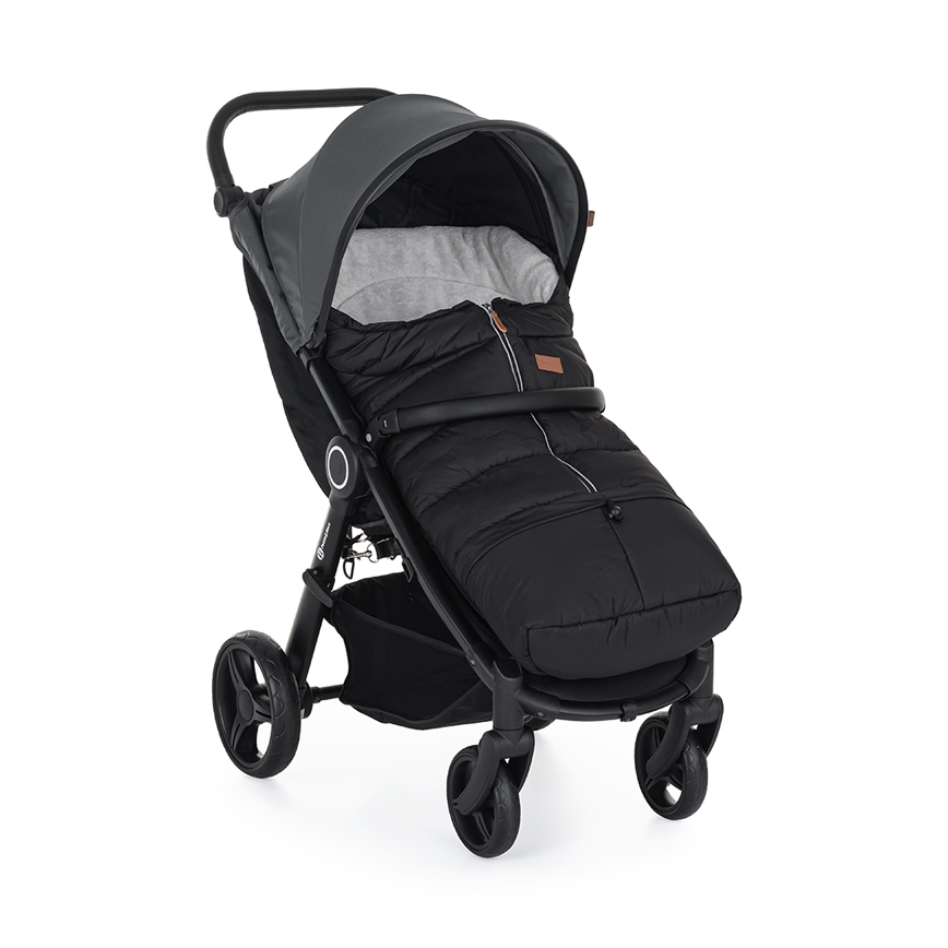 PETITE&MARS - SET Kinderfußsack 3in1 JIBOT + Handwärmer für den Kinderwagen JASIE schwarz