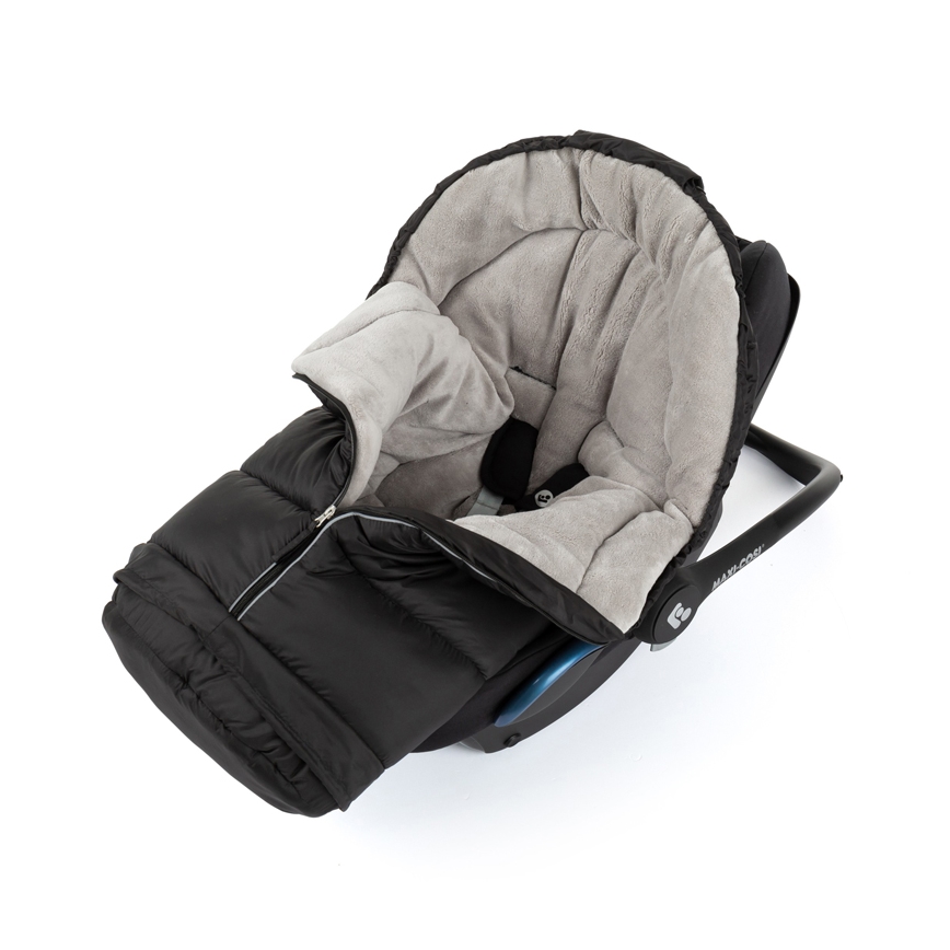 PETITE&MARS - SET Kinderfußsack 3in1 JIBOT + Handwärmer für den Kinderwagen JASIE schwarz