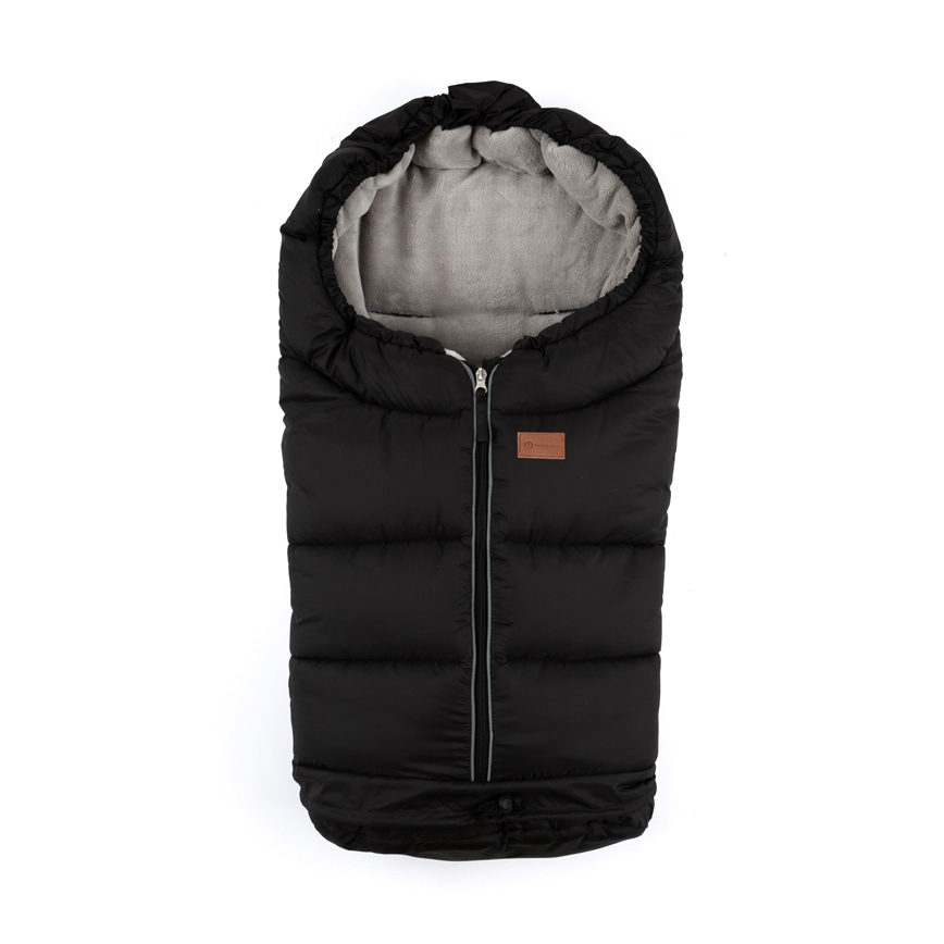 PETITE&MARS - SET Kinderfußsack 3in1 JIBOT + Handwärmer für den Kinderwagen JASIE schwarz