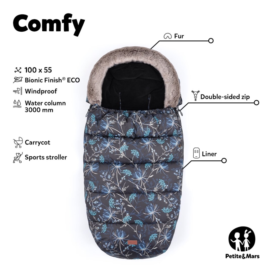 PETITE&MARS - 4in1-Baby-Fußsack COMFY Pastel Peach orange