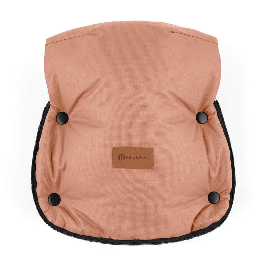 PETITE&MARS - SET Kinderfußsack 4in1 COMFY + Handwärmer für den Kinderwagen FURRY Pastellpfirsich