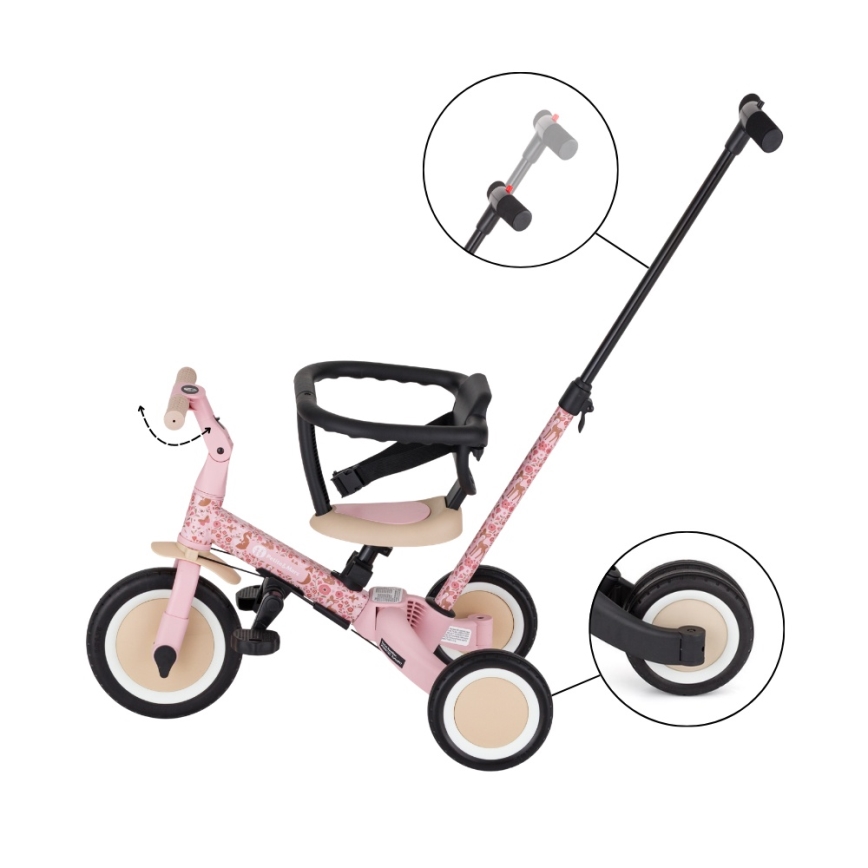 PETITE&MARS - 5-in-1 Kinder-Dreirad TURBO LIMITED Rosy Wilderness