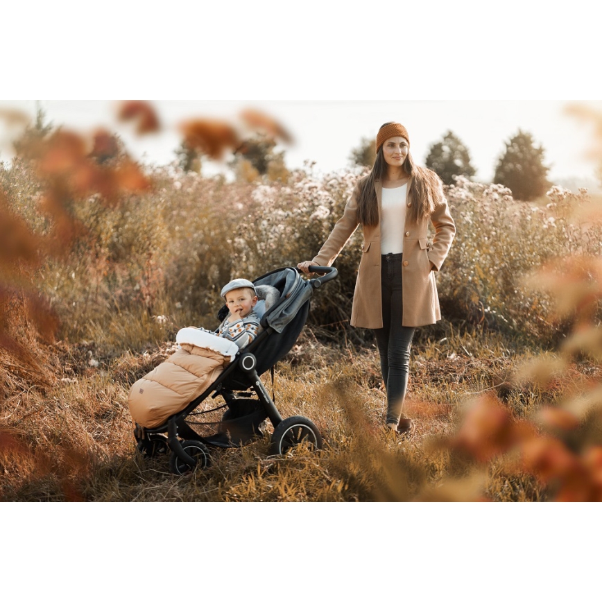 PETITE&MARS - Baby-Fußsack 4in1 COMFY Elegant karamell/beige braun
