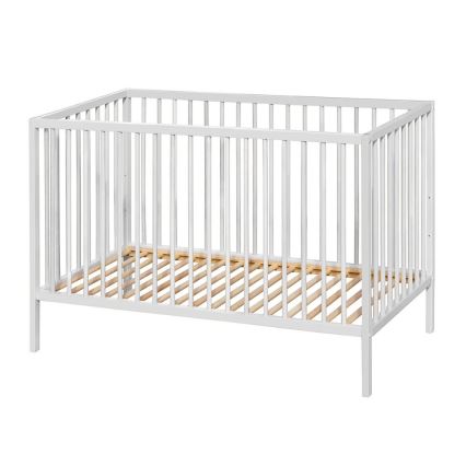 PETITE&MARS - Babybett + Bettgitter NELA BEECH 120x60 cm weiß/Buche