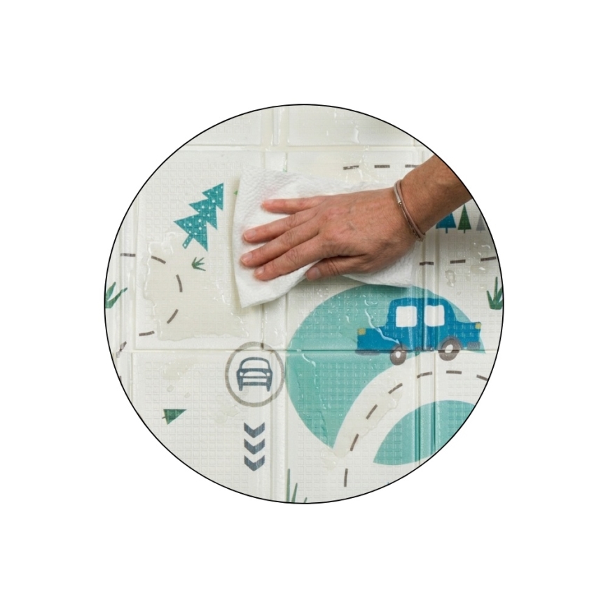 PETITE&MARS - Faltbare Spielmatte CAMPY Cars&Arabesca