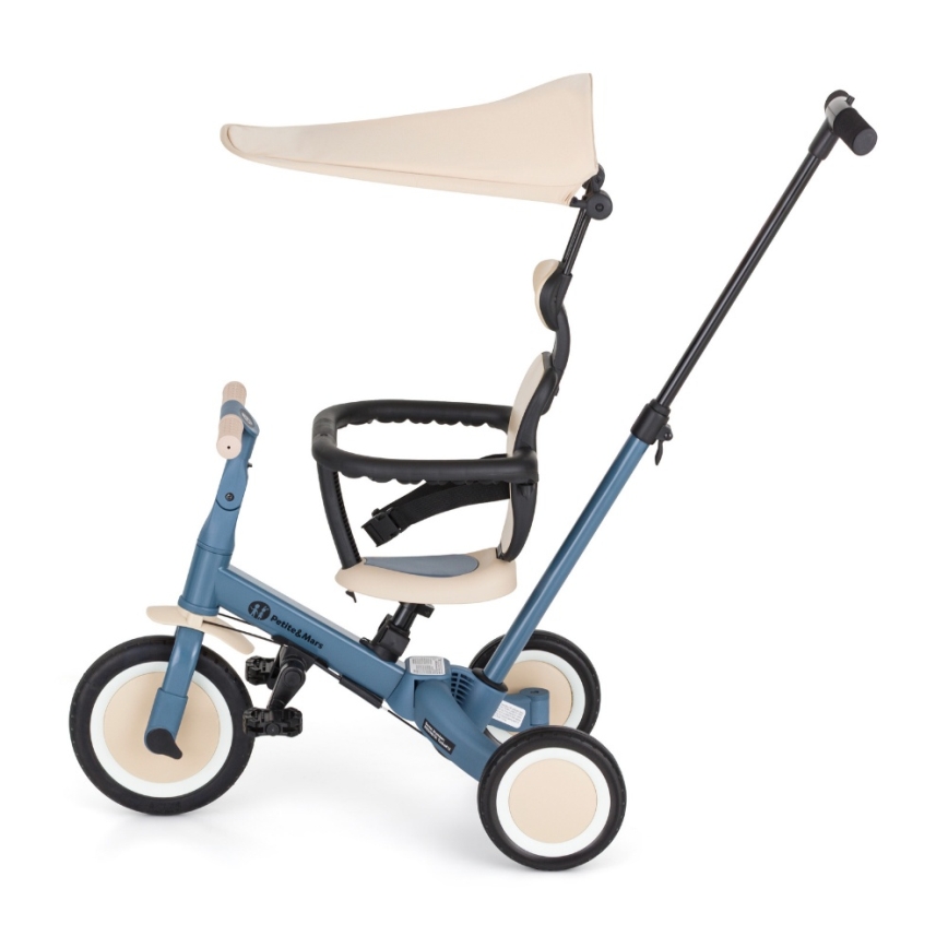 PETITE&MARS - Kinder-Dreirad 5-in-1 TURBO PLUS Ozeanblau