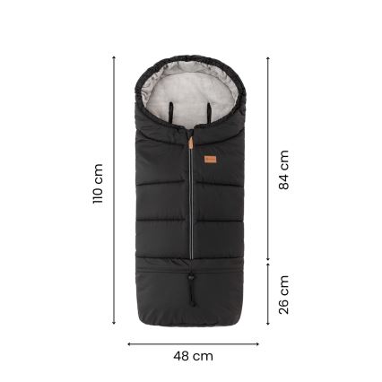 PETITE&MARS - Kinder-Fußsack 3-in-1 JIBOT, hellgrau