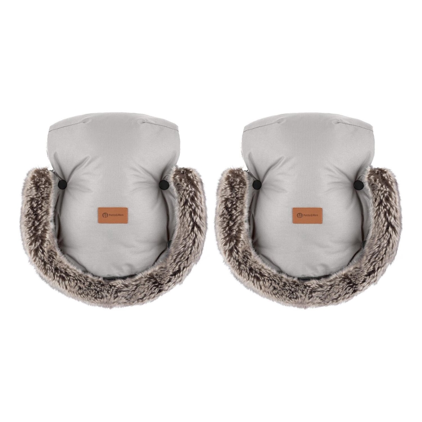 PETITE&MARS - Kinderwagen-Handschuhe FURRY Champagne Shower