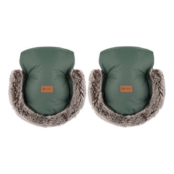 PETITE&MARS - Kinderwagen-Handschuhe FURRY Veritable Khaki