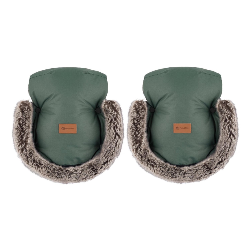 PETITE&MARS - Kinderwagen-Handschuhe FURRY Veritable Khaki