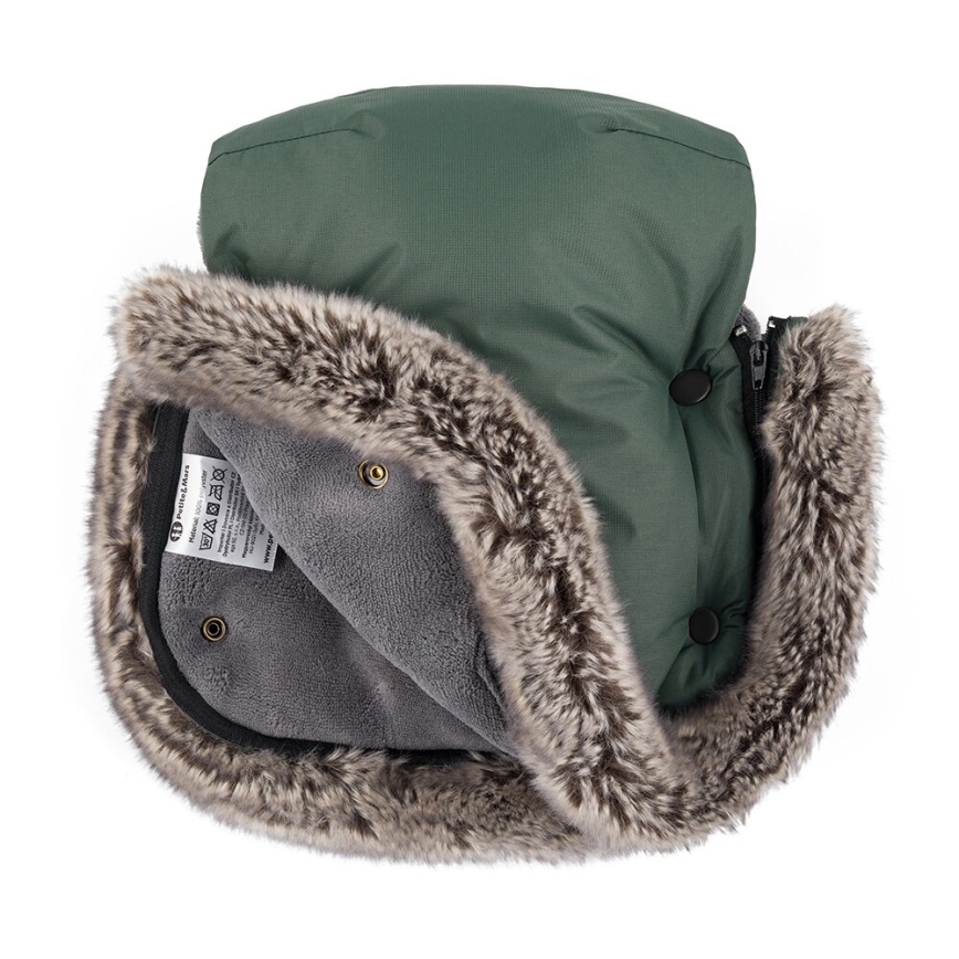 PETITE&MARS - Kinderwagen-Handschuhe FURRY Veritable Khaki