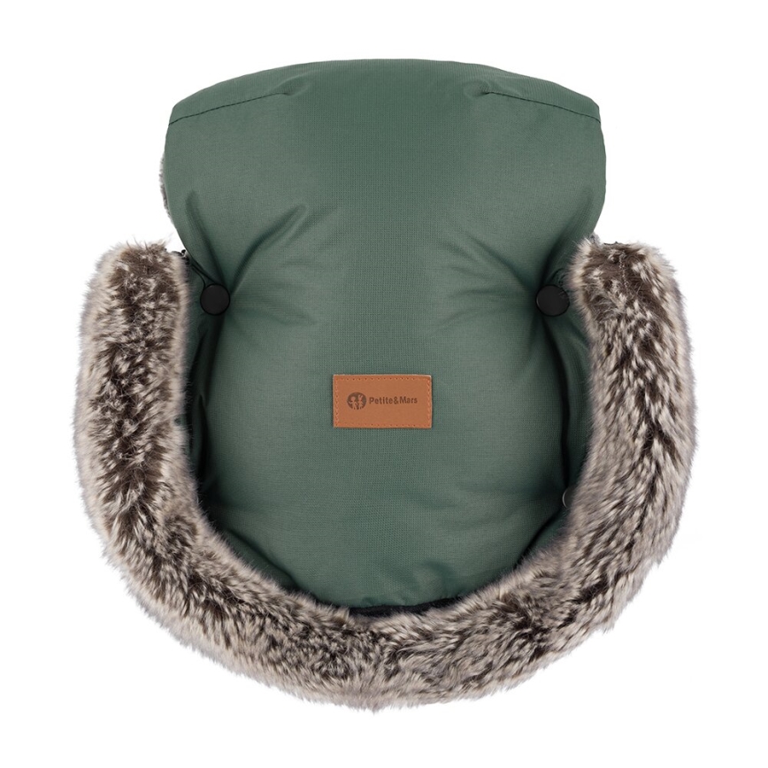 PETITE&MARS - Kinderwagen-Handschuhe FURRY Veritable Khaki