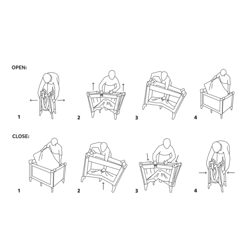 PETITE&MARS - Reisebett KOOT Lite Dunkelgrau