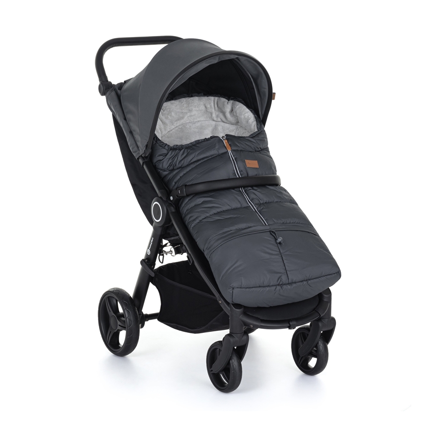 PETITE&MARS - SET Baby-Fußsack 3in1 JIBOT + Handmuffs für Kinderwagen JASIE grau