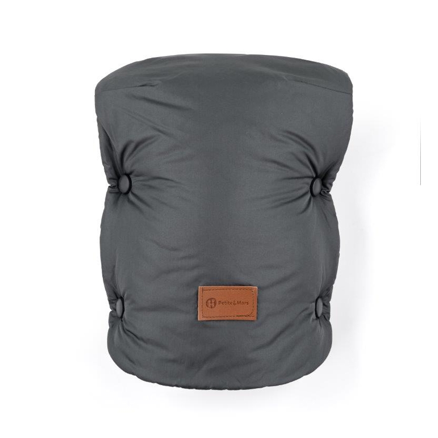PETITE&MARS - SET Baby-Fußsack 3in1 JIBOT + Handmuffs für Kinderwagen JASIE grau