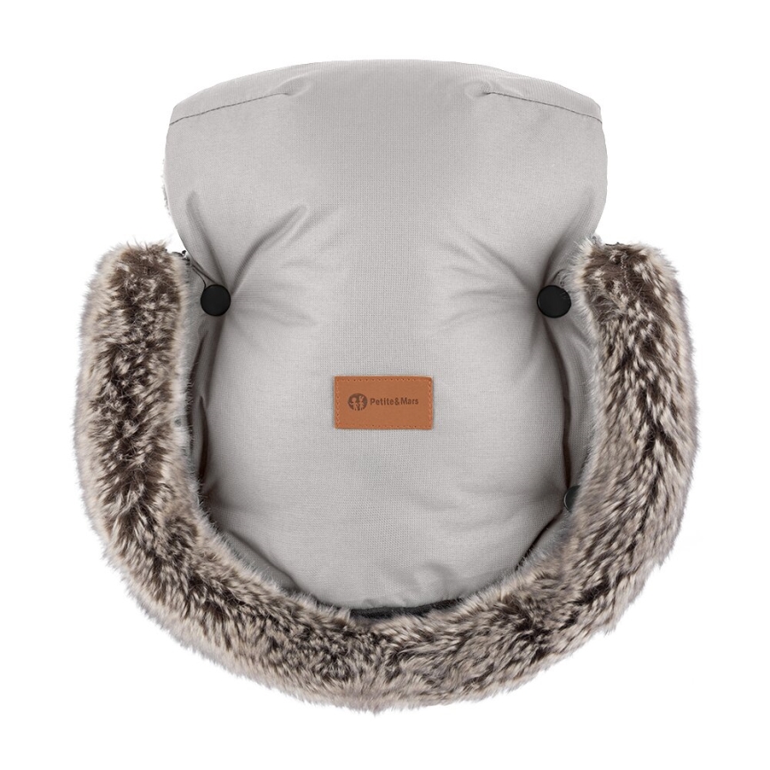 PETITE&MARS - SET Baby-Fußsack 4in1 ARCTIC + Kinderwagen-Handschuhe FURRY Champagne Shower