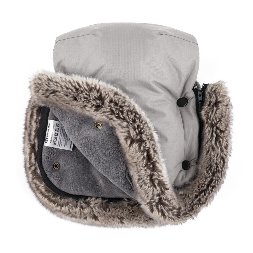 PETITE&MARS - SET Baby-Fußsack 4in1 ARCTIC + Kinderwagen-Handschuhe FURRY Champagne Shower