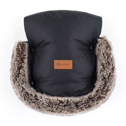PETITE&MARS - SET Baby-Fußsack 4in1 ARCTIC + Kinderwagen-Handschuhe FURRY Forever Black