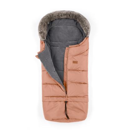 PETITE&MARS - SET Baby-Fußsack 4in1 ARCTIC + Kinderwagen-Handschuhe FURRY Pastel Peach