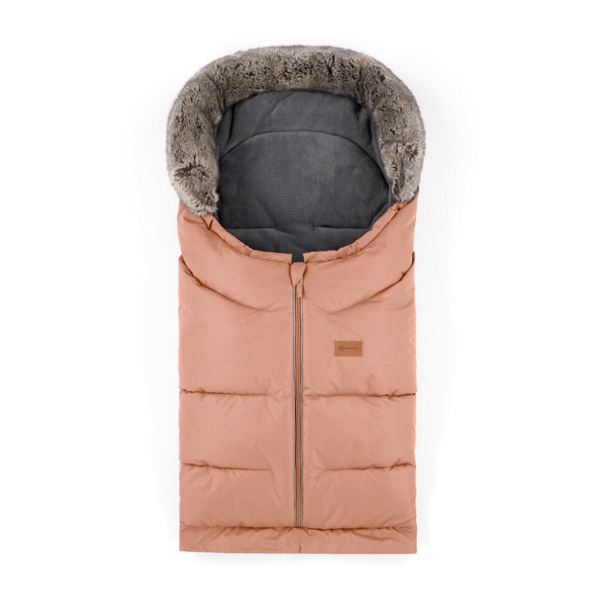 PETITE&MARS - SET Baby-Fußsack 4in1 ARCTIC + Kinderwagen-Handschuhe FURRY Pastel Peach