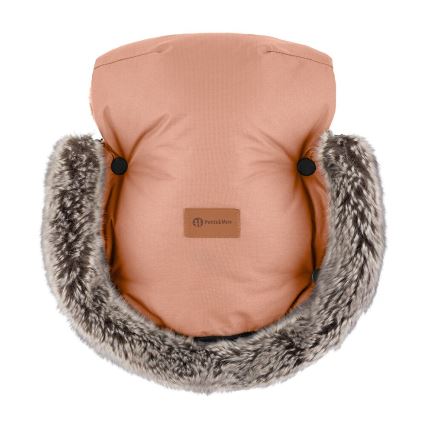 PETITE&MARS - SET Baby-Fußsack 4in1 ARCTIC + Kinderwagen-Handschuhe FURRY Pastel Peach