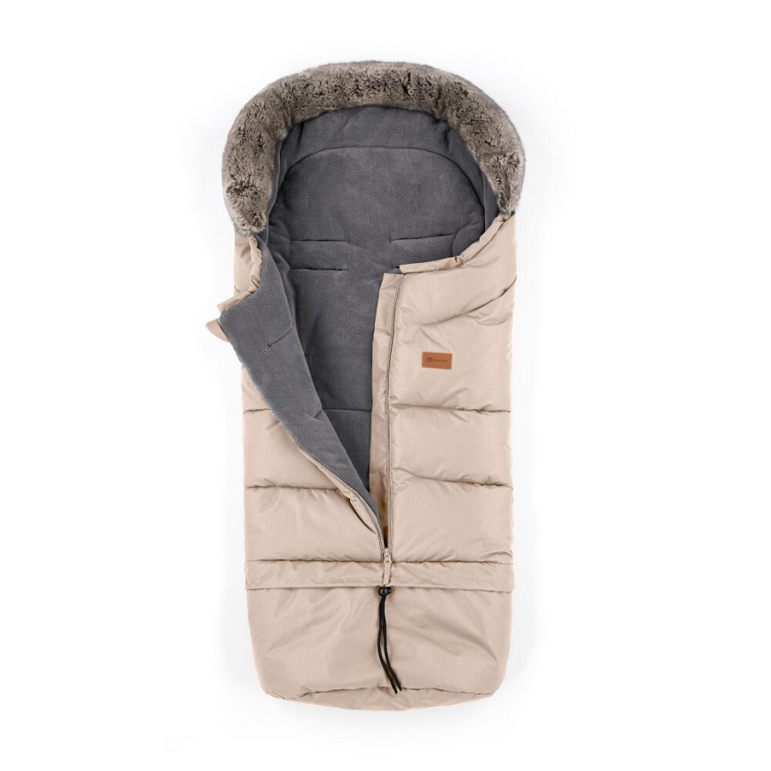 PETITE&MARS - SET Baby-Fußsack 4in1 ARCTIC + Kinderwagen-Handschuhe FURRY Rosa Petal