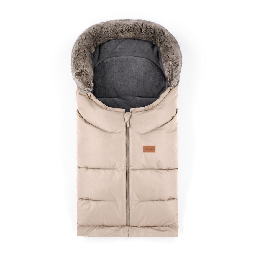 PETITE&MARS - SET Baby-Fußsack 4in1 ARCTIC + Kinderwagen-Handschuhe FURRY Rosa Petal