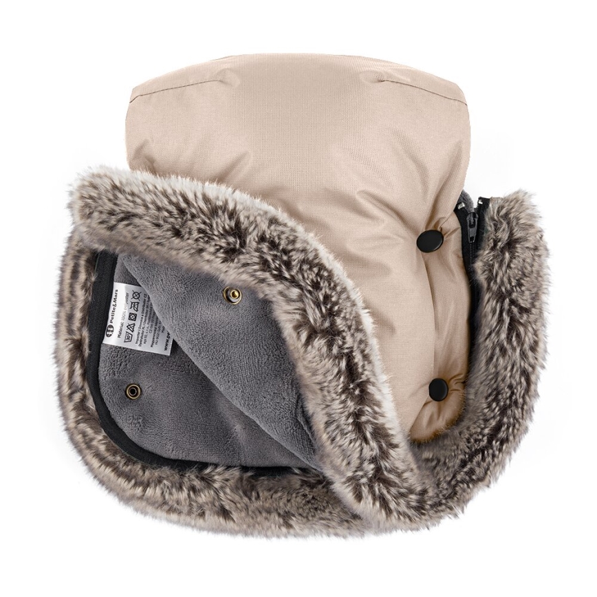 PETITE&MARS - SET Baby-Fußsack 4in1 ARCTIC + Kinderwagen-Handschuhe FURRY Rosa Petal