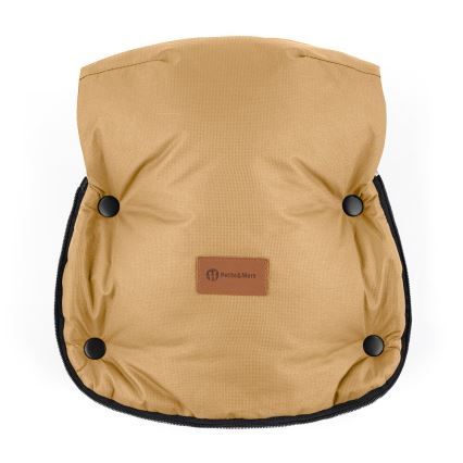 PETITE&MARS - SET Baby-Fußsack 4in1 COMFY + Kinderwagen-Handschuhe FURRY Elegant Caramel