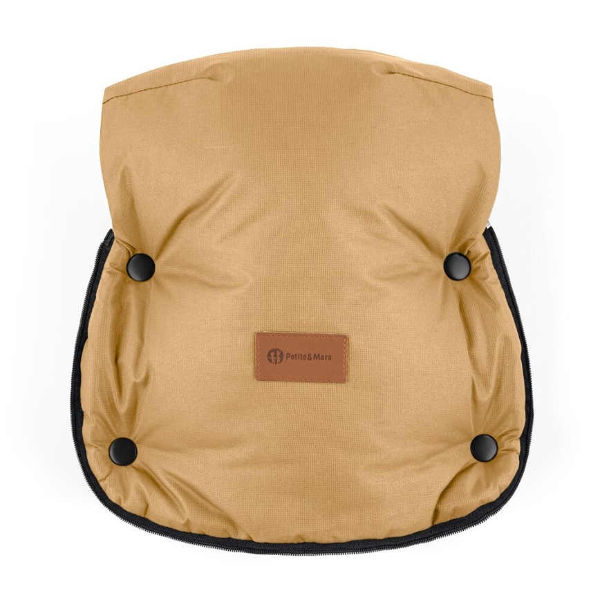 PETITE&MARS - SET Baby-Fußsack 4in1 COMFY + Kinderwagen-Handschuhe FURRY Elegant Caramel