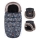 PETITE&MARS - SET Baby-Fußsack 4in1 COMFY Stylish Beauty + Kinderwagen-Handschuhe FURRY Forever Black