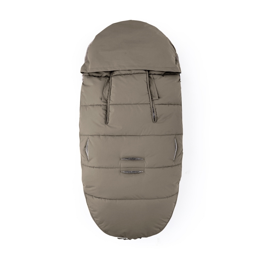 PETITE&MARS - SET Baby-Fußsack 4-in-1 COMFY + Handmuff für Kinderwagen FURRY Mocha Mousse