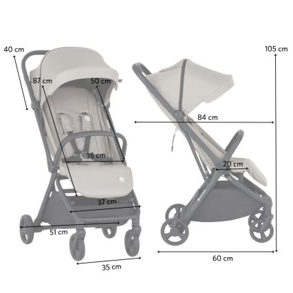 PETITE&MARS - Sport-Kinderwagen FLIP Sandbeige
