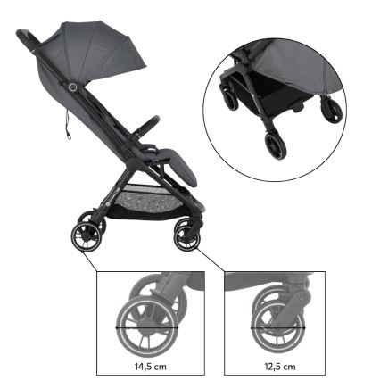 PETITE&MARS - Sport-Kinderwagen ZIP Smoky Anthracite