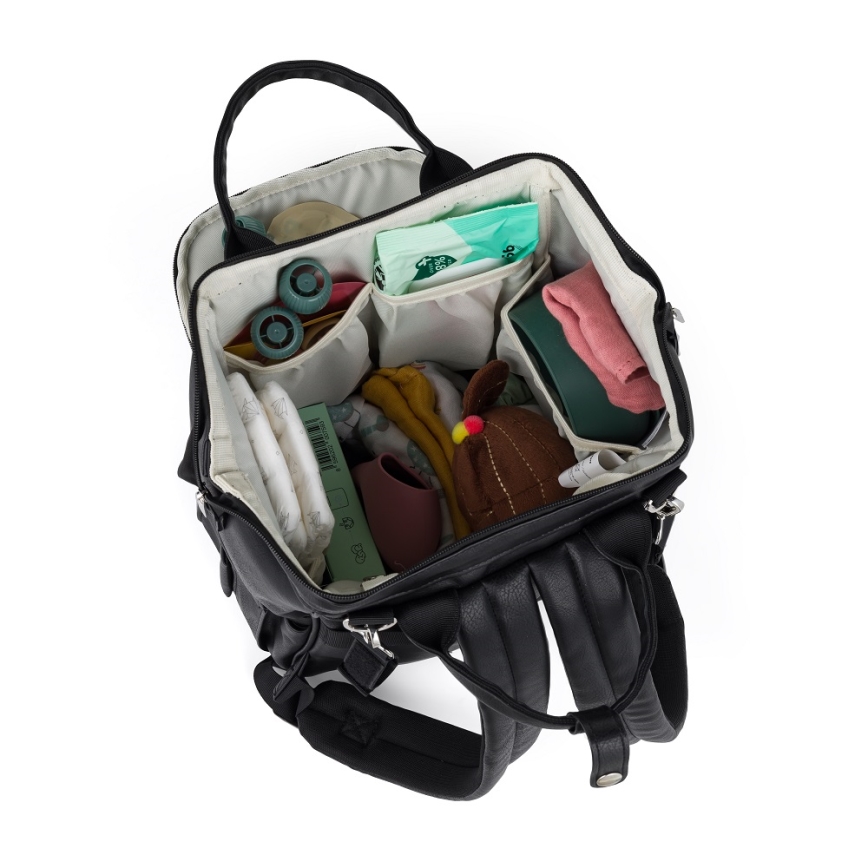 PETITE&MARS - Wickelrucksack für Kinderwagen JASPER schwarz