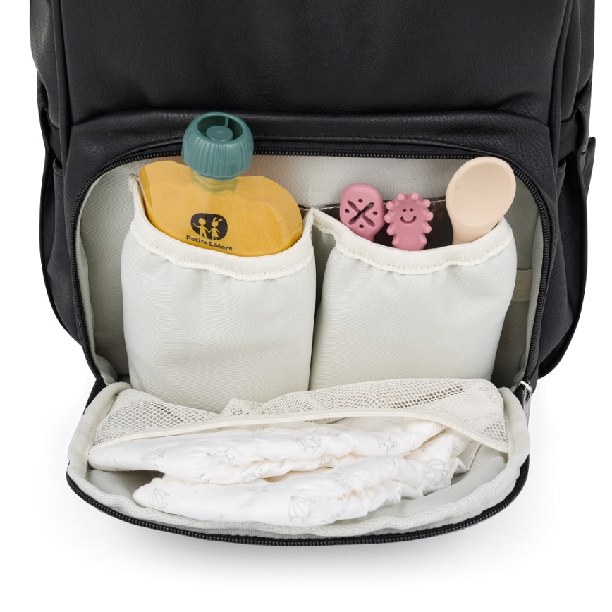 PETITE&MARS - Wickelrucksack für Kinderwagen JASPER schwarz