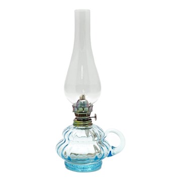 Petroleumlampe ANNA 33 cm Aquamarin