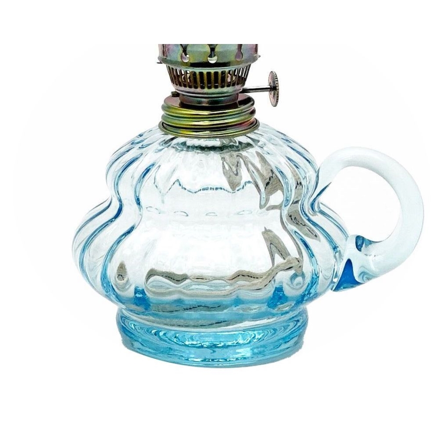 Petroleumlampe ANNA 33 cm Aquamarin