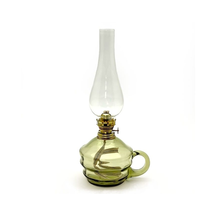 Petroleumlampe KLÁRA 34 cm waldgrün
