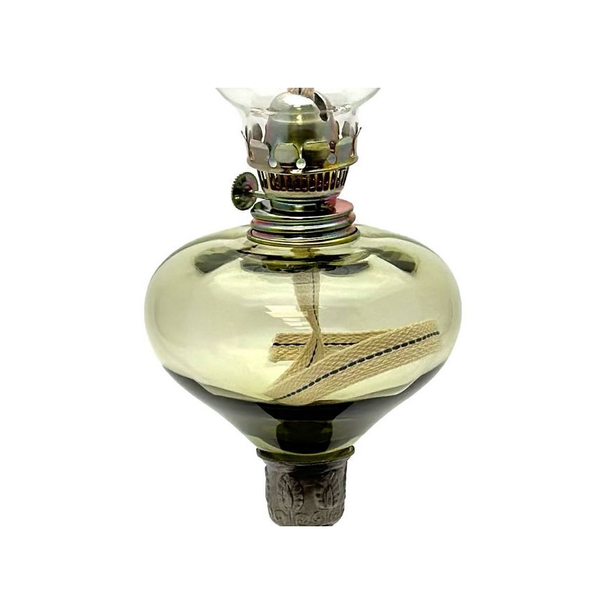 Petroleumlampe KRASOMÍRA 42 cm waldgrün