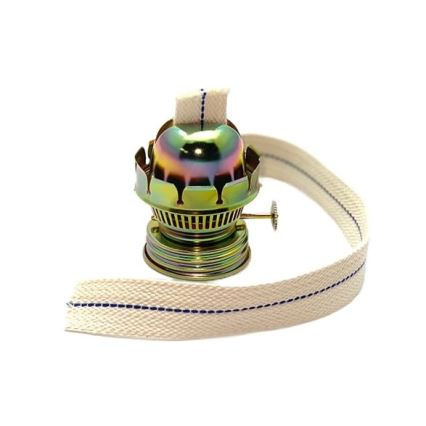 Petroleumlampe RŮŽENA 50 cm waldgrün, mit Zinn verziert