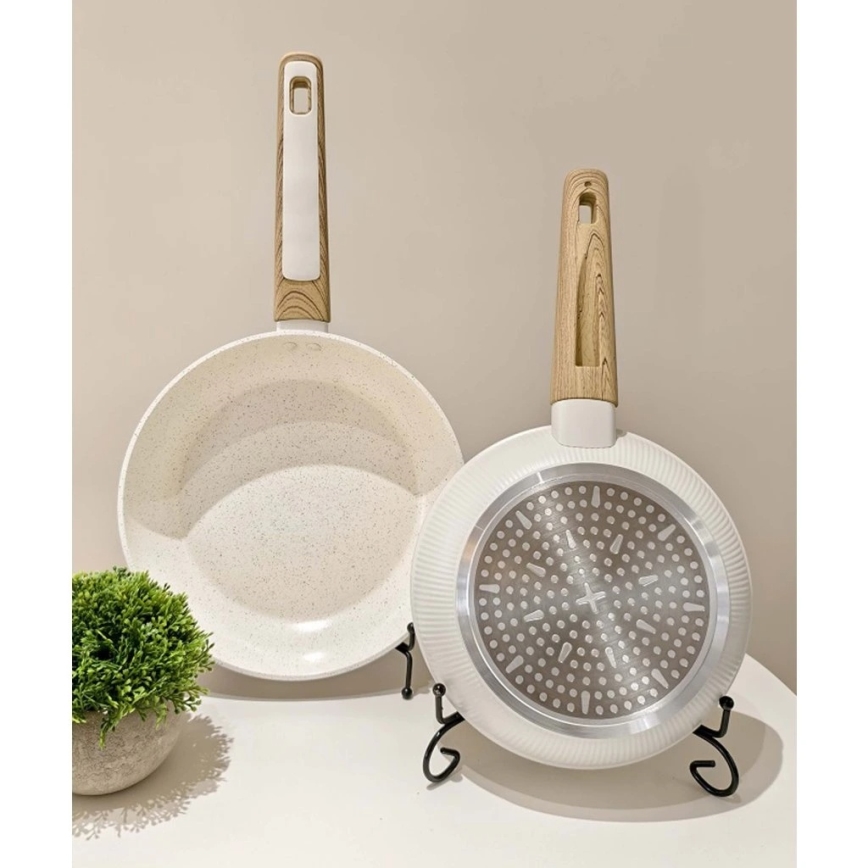 Pfanne BIANCO 24 cm cremefarben/braun