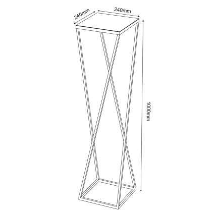 Pflanzenständer 100x24 cm schwarz