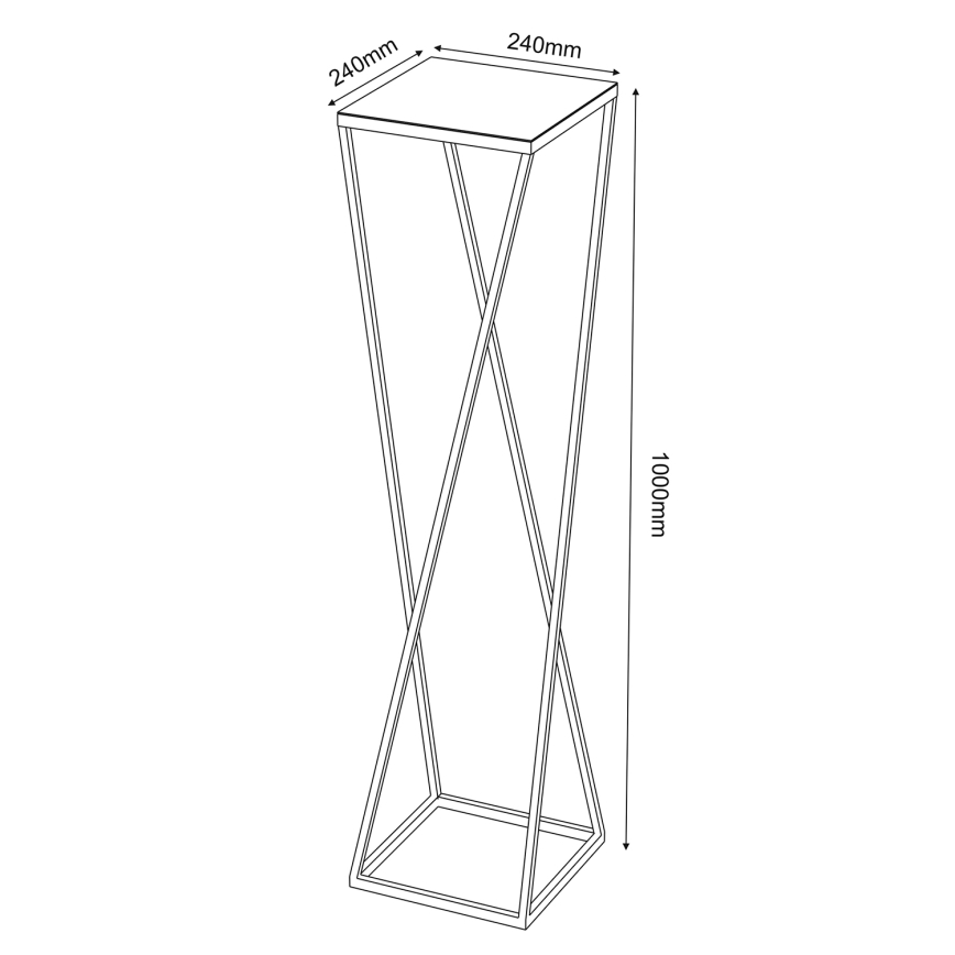 Pflanzenständer 100x24 cm schwarz